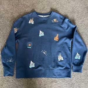 Disneyland Embroidered Icons Sweatshirt - Size L